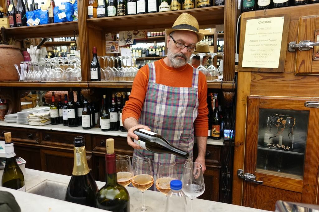 Traditional Chianti wine and local panini at Casa del Vino, one of the most authentic Florence’s wine tasting spots