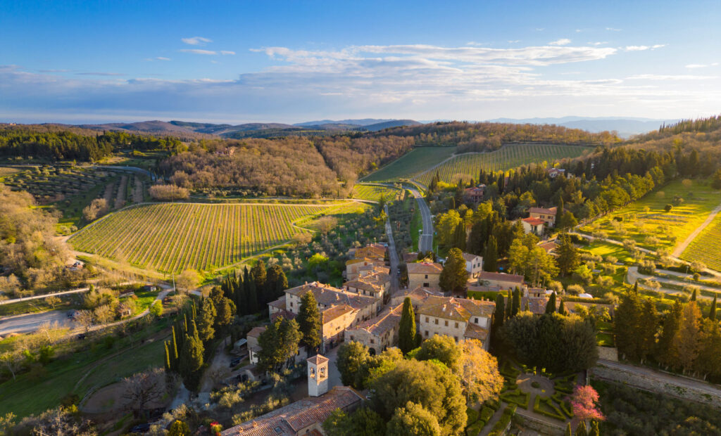 The Castello di Fonterutoli, the historic place where the Chianti wine region’s boundary was defined. Today is a wine resort, a perfect stop for great wine tasting tours in tuscany