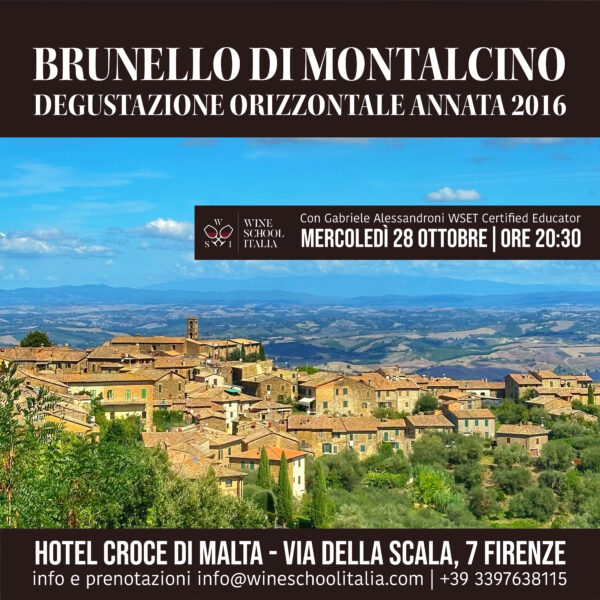 Degustazione orizzontale di sei Brunello di Montalcino dell’annata 2016 Degustazione orizzontale di sei Brunello di Montalcino dell’annata 2016